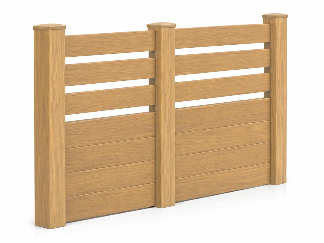 Silent Haven Fence Set — Honey Oak