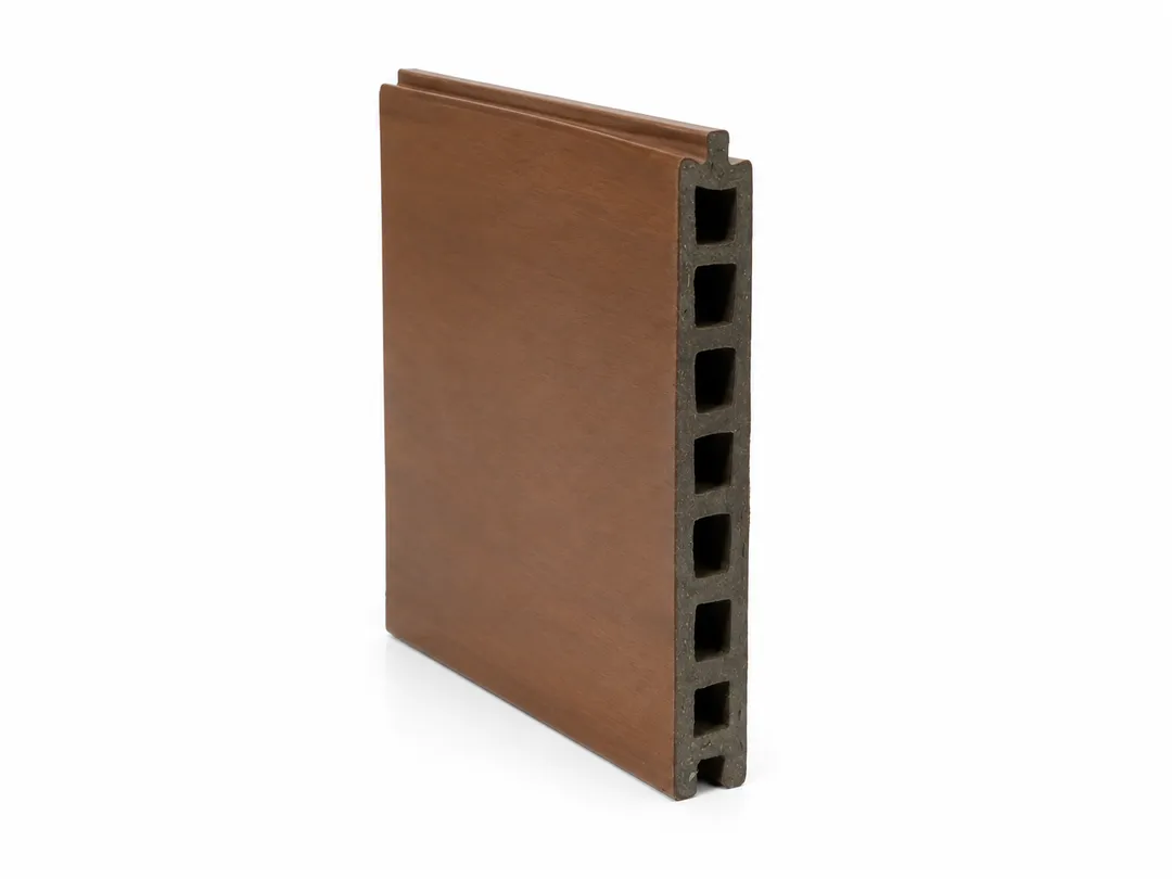Terra Composite Silent Haven Fence Board — Natural Teak